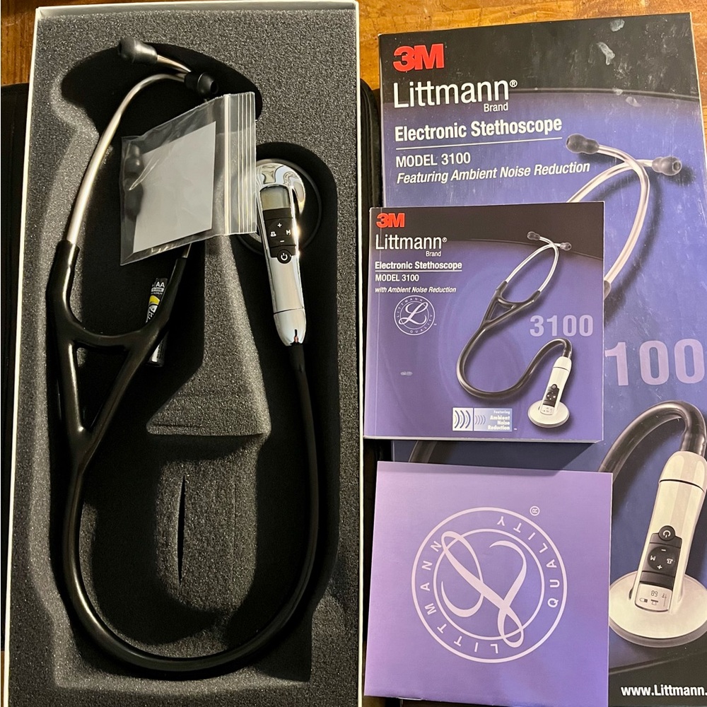 Electronic Stethoscope - Black